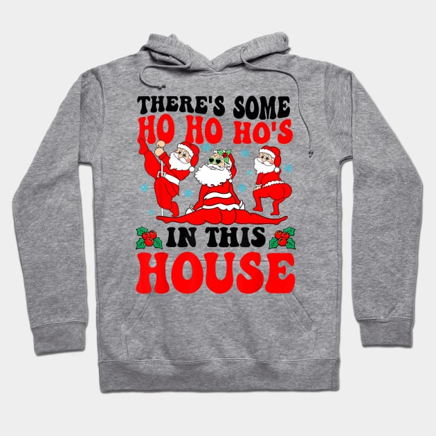 There's Some Ho Ho Hos In This House Christmas Santa Claus Hoodie by Mitsue Kersting